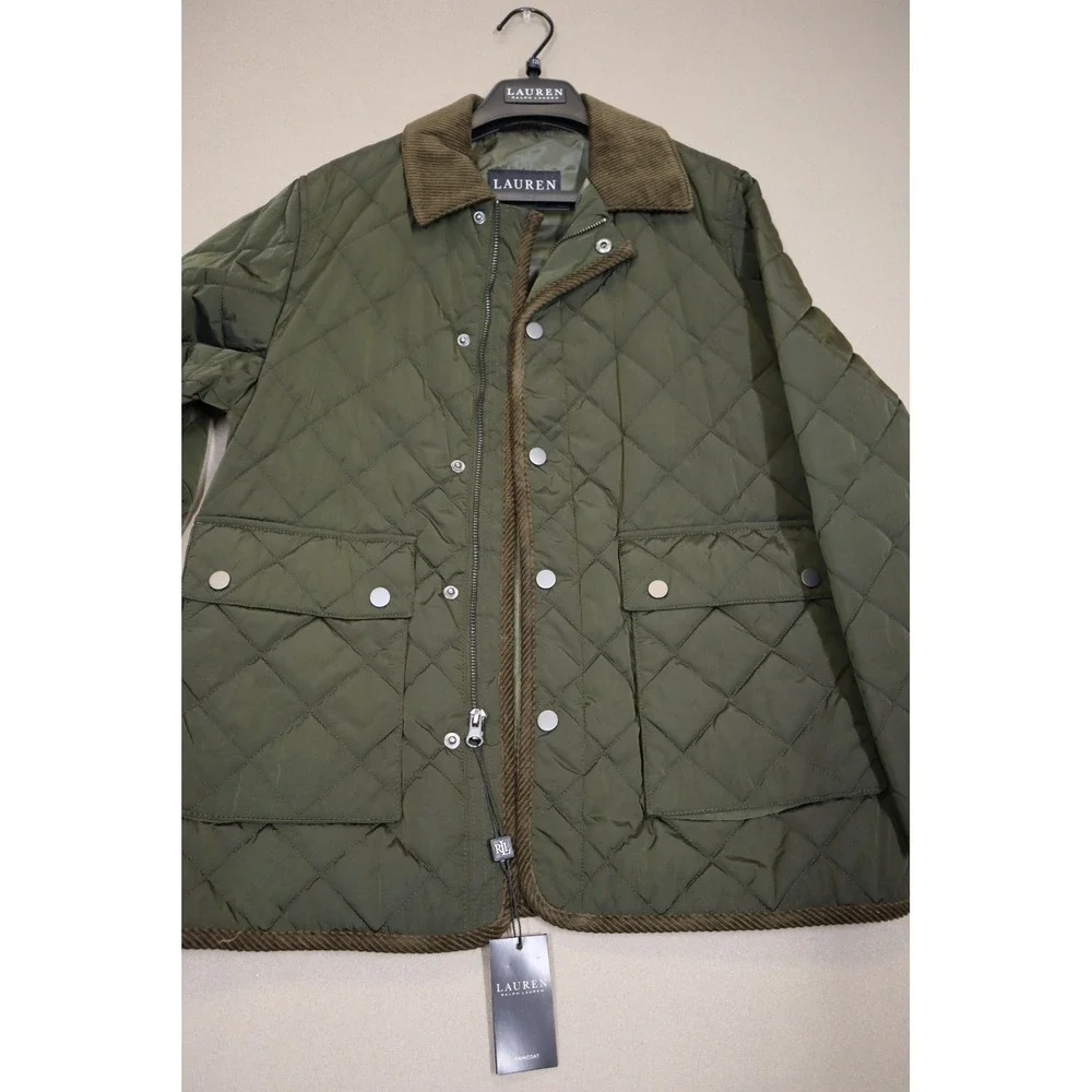 Lauren‎ Ralph Lauren Big Boys Diamond-Shaped Regular Raincoat - Green - Size 12R